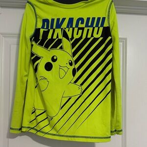 jumping beans Neon Yellow Pikachu Graphic Long Sleeve Shirt